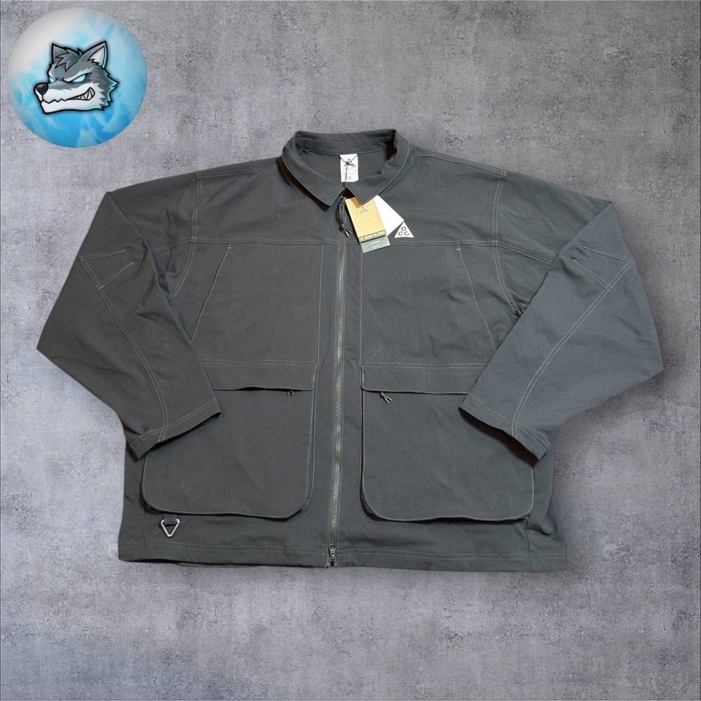 Nike ACG Smith Summit UV Canvas Jacket Black Water-Repellent Sz 3XLT HV0598-010